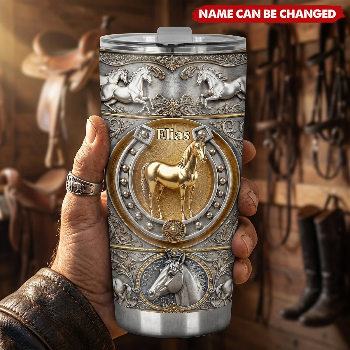 Love Horses - Personalized Horse Tumbler