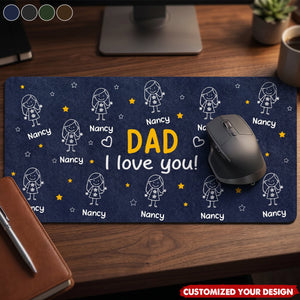 Custom Desk Mat - Personalized Father's Day Birthday Gifts For Dad, Grandpa - Daddy’s Desk