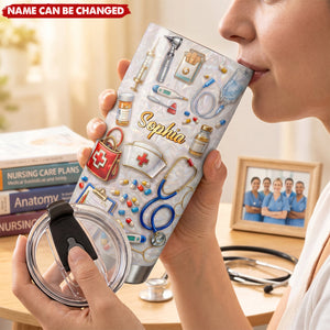 Saving Lives Nurse Tumbler, Stainless Steel Tumbler, Gift For Nurses