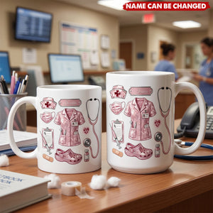 Custom Name Nurse Life - Personalized Custom Mug - Gift For Nurse, CNA, CMA