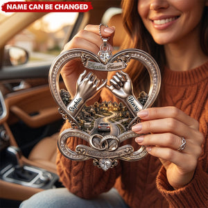 Infinity Love Car Ornament - Personalized Gifts For Couple
