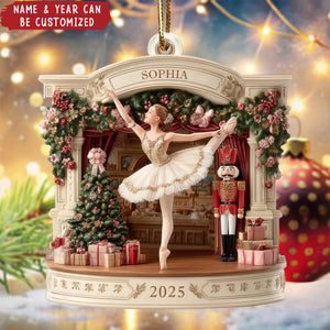 Nutcracker Ballet Stage - Personalized Christmas Acrylic Ornament