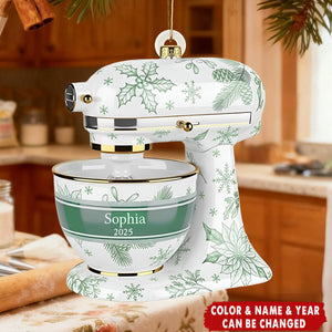 Baking Mixer Ornament, Personalized Kitchen Decor, Christmas Gift for Bakers, Cooking Lovers, Cupcake and Pastry Enthusiasts