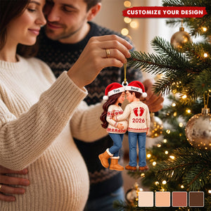 Christmas Gifts for Expectant Parents – Personalized Acrylic Ornament