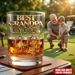 Legendary Golf Dad - Personalized Whiskey Glass, Father's Day Gift For Dad, Grandpa