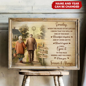 Beautiful Chapters Of Life, Personalized Custom Horizontal Poster, Gift For Spouses