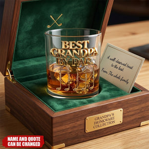Legendary Golf Dad - Personalized Whiskey Glass, Father's Day Gift For Dad, Grandpa