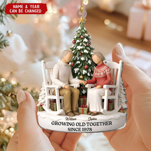 Growing Old Together Since - Personalized 1-Layer Acrylic Ornament
