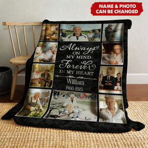 Memorial Photo Collage Blanket Personalized, Gifts For Someone Grieving