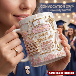 Nurse Graduate Class Of, Personalized Coffee Mug, Gift For Nurses