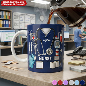 Celebrate Our Everyday Heroes, Nurse - Personalized Coffee Mug, Gift For Nurses And Healthcare Workers