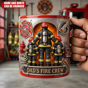 Firefighter Dad - Personalized Custom Coffee Mug, Gift for Dad