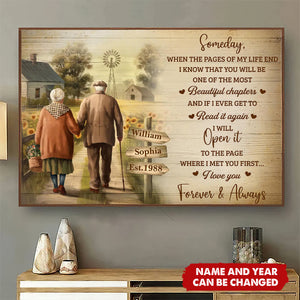 Beautiful Chapters Of Life, Personalized Custom Horizontal Poster, Gift For Spouses