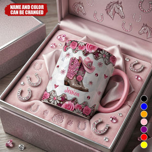 Western Cowgirl Boots - Personalized Coffee Mug