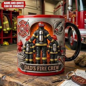 Firefighter Dad - Personalized Custom Coffee Mug, Gift for Dad