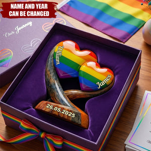 Love Is Love - Personalized LGBT Support Custom Shaped Acrylic Plaque