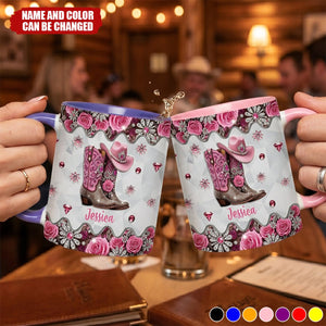 Western Cowgirl Boots - Personalized Coffee Mug
