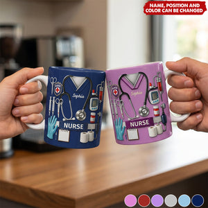 Celebrate Our Everyday Heroes, Nurse - Personalized Coffee Mug, Gift For Nurses And Healthcare Workers