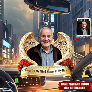 Your Wings Were Ready But My Heart Was Not - Personalized Car Acrylic Hanging Ornament