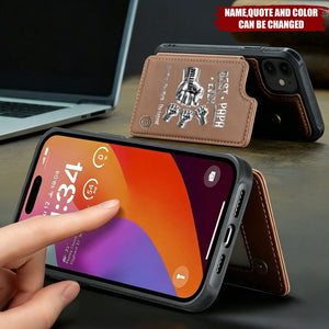 Best Dad Ever - Personalized Leather Flip Wallet Phone Case