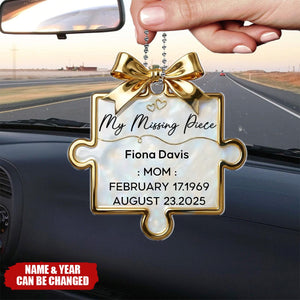 Custom Acrylic Car Ornament - Personalized Memorial Sympathy Gifts For Loss Of Mom, Dad