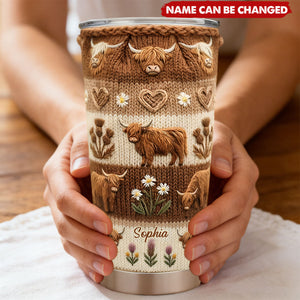 Love Highland Cows - Personalized Highland Cow Tumbler