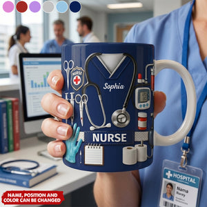 Celebrate Our Everyday Heroes, Nurse - Personalized Coffee Mug, Gift For Nurses And Healthcare Workers