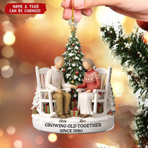 Growing Old Together Since - Personalized 1-Layer Acrylic Ornament