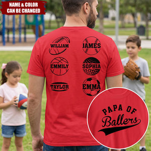 Dad Of Ballers - Personalized Shirt