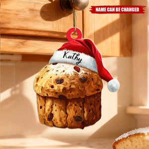 Custom Name Cake Panettone Italy Sweet Personalized Ornament