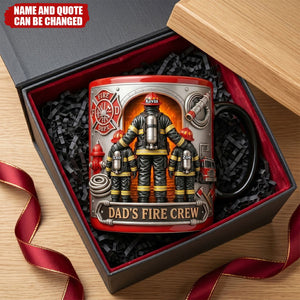 Firefighter Dad - Personalized Custom Coffee Mug, Gift for Dad