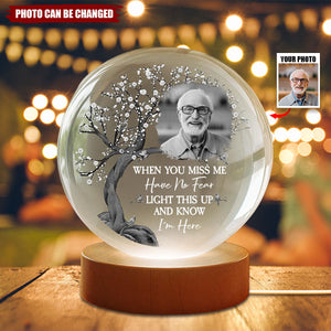 Personalized Globe Lamp with Photo & Quote – Custom Memorial Light to Comfort Loved Ones