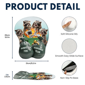 Dumpster On Fire Response Team - Personalized 3D Mouse Pad - Funny Gift For Coworkers