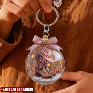 Cowgirl Boots - Personalized Cowgirl Acrylic Keychain