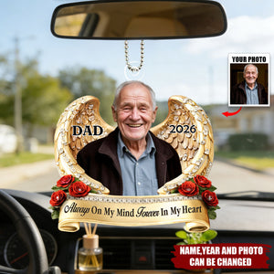 Your Wings Were Ready But My Heart Was Not - Personalized Car Acrylic Hanging Ornament