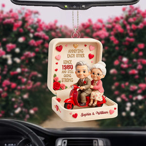 Annoying Each Other Since Still Going Strong Elderly Couple Design, Car Hanging Ornament