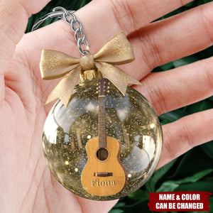 Guitar Dreams Acrylic Keychain Personalized Gift