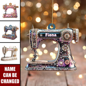 Custom Name Sewing Machine Acrylic Ornament, Gifts For Sewing Lover