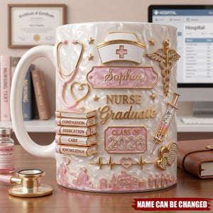 Nurse Graduate Class Of, Personalized Coffee Mug, Gift For Nurses
