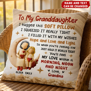 To My Granddaughter - Personalized Pillow