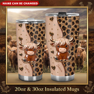 Cute Highland Cow - Personalized Highland Cow Tumbler