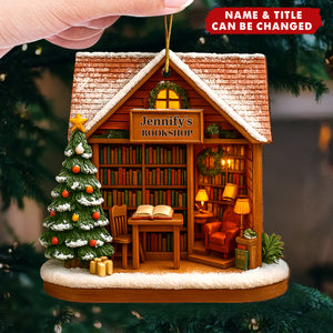 Find The Perfect Story In A Charming Bookshop,Custom Wood Ornament,Gift For Book Lovers