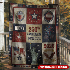 Personalized Patriot Blanket - 250th Anniversary