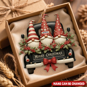 Vintage Dwarf Truck Merry Christmas Personalized Acrylic Ornament