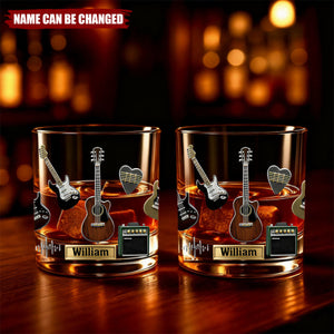 Love Guitars - Personalized Guitar Whiskey Glass