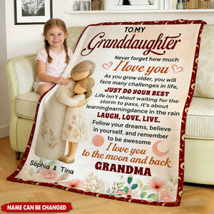 My Dear Granddaughter - Personalized Fleece Blanket
