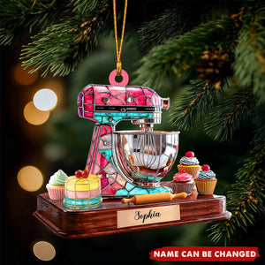 Custom Baker Ornament, Baking Mixer Decor, Baker Christmas Gifts