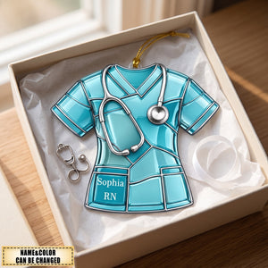 Personalized Nurse Scrub Keepsake, Custom Thank-you Gift For Nurses