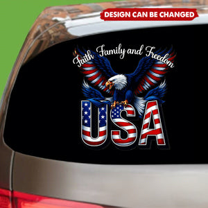Faith, Family & Freedom America 250 Years Car Window Decal Sticker