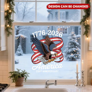 America 250Th Anniversary 1776-2026 Eagle Us Flag Car Window Decal Sticker